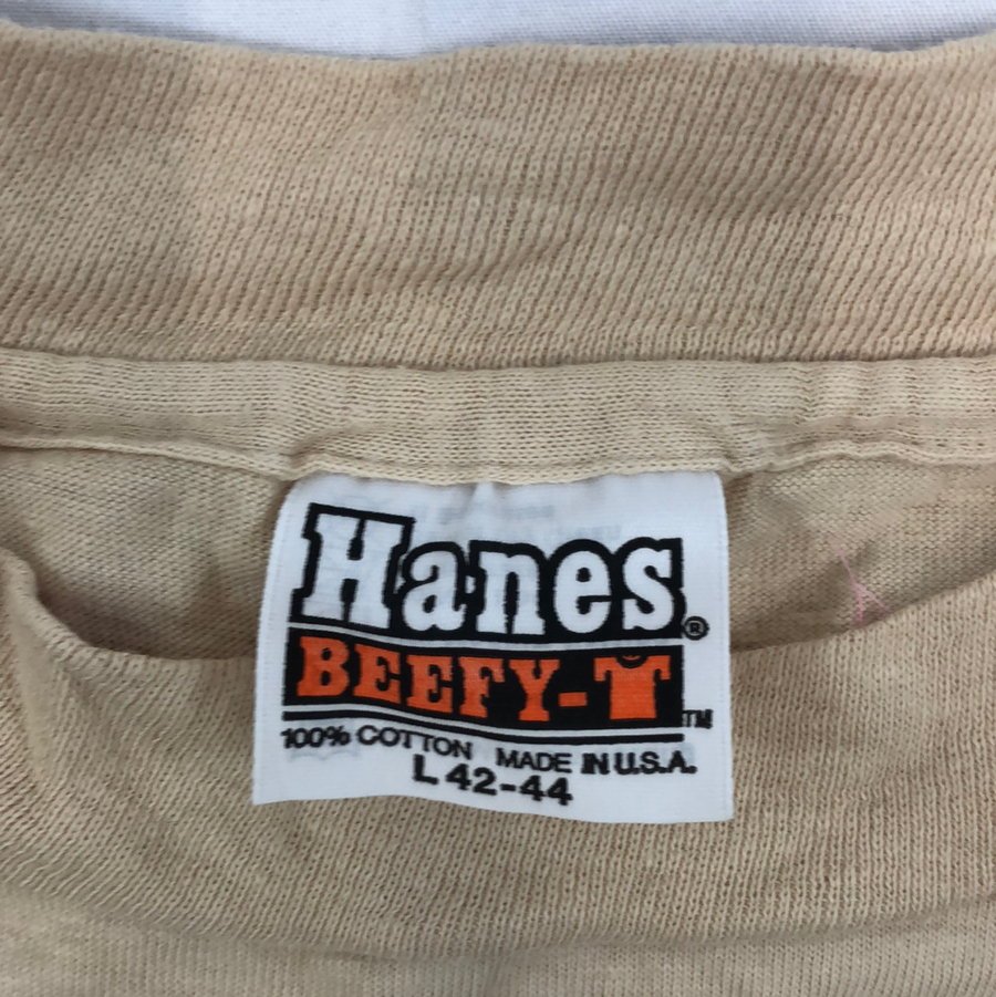 Vintage Hanes Beefy Tan T Shirt