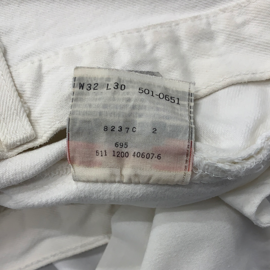Levi's Vintage 501 White Denim Jeans - W32 - The Era NYC