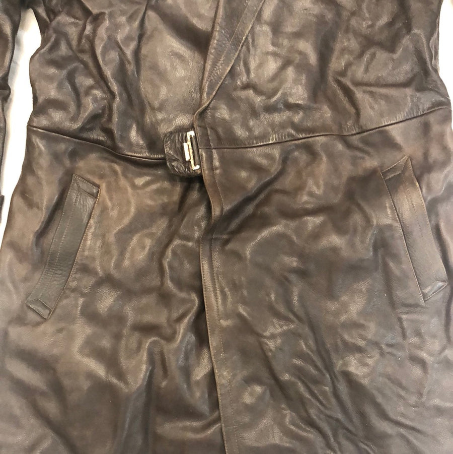 Vintage Freiberger Leder-Bekleidung German Leather Trench Coat