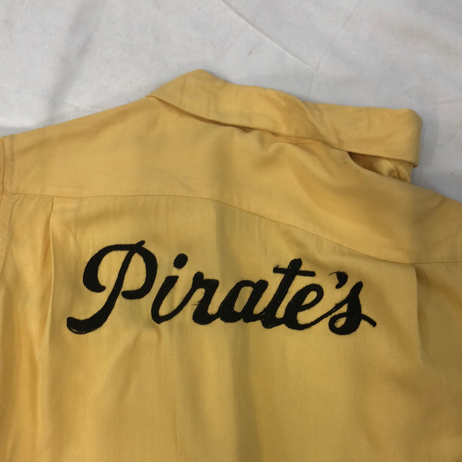 Vintage Yellow Pirate's Bowling Button Up