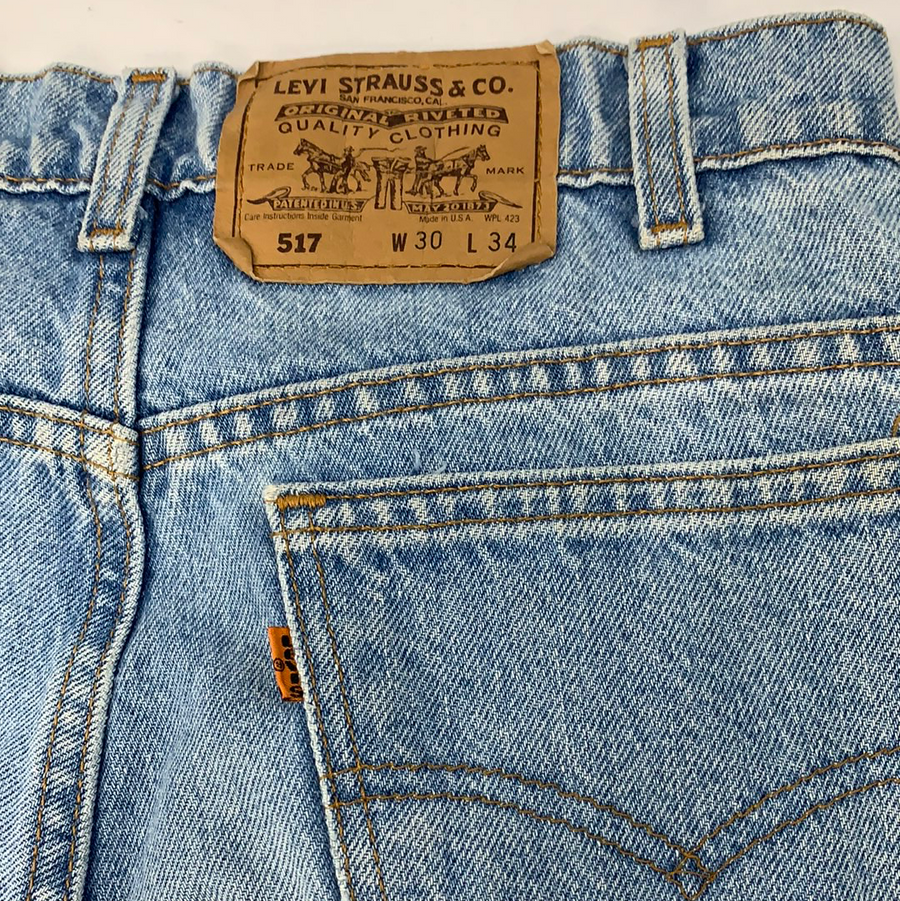 Vintage Levi's 517 Orange Tab Denim Jeans - W30 – The Era NYC Vintage Levi's 517 Orange Tab Denim Jeans - W30 – The Era NYC