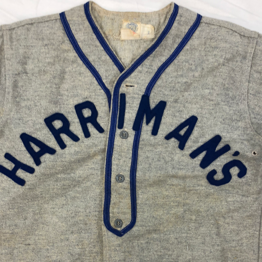 Vintage Grey Harriman's Baseball Button Up