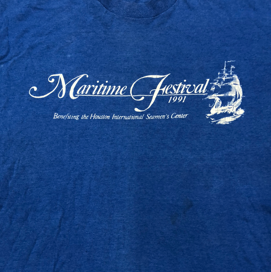 Vintage Blue Maritime Festival T Shirt