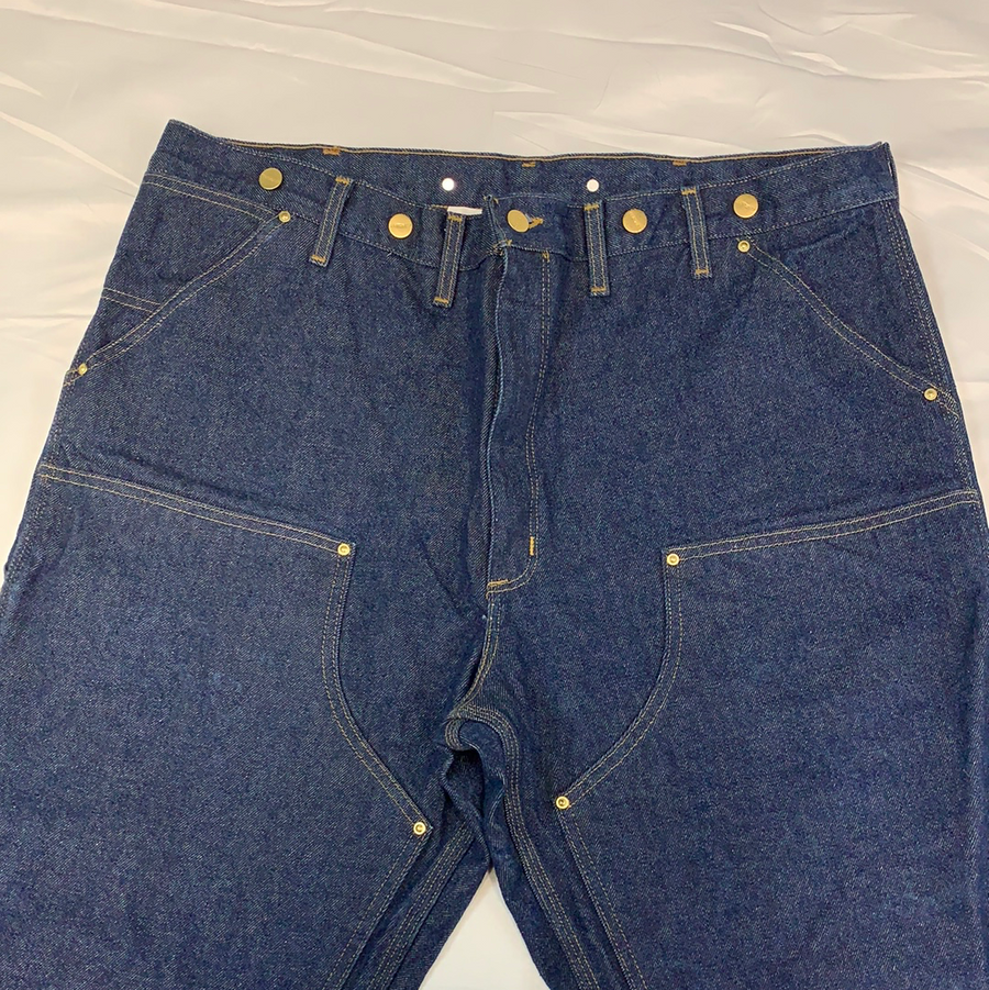 Vintage Carhartt Blue Double Knee Denim Pants - 44in