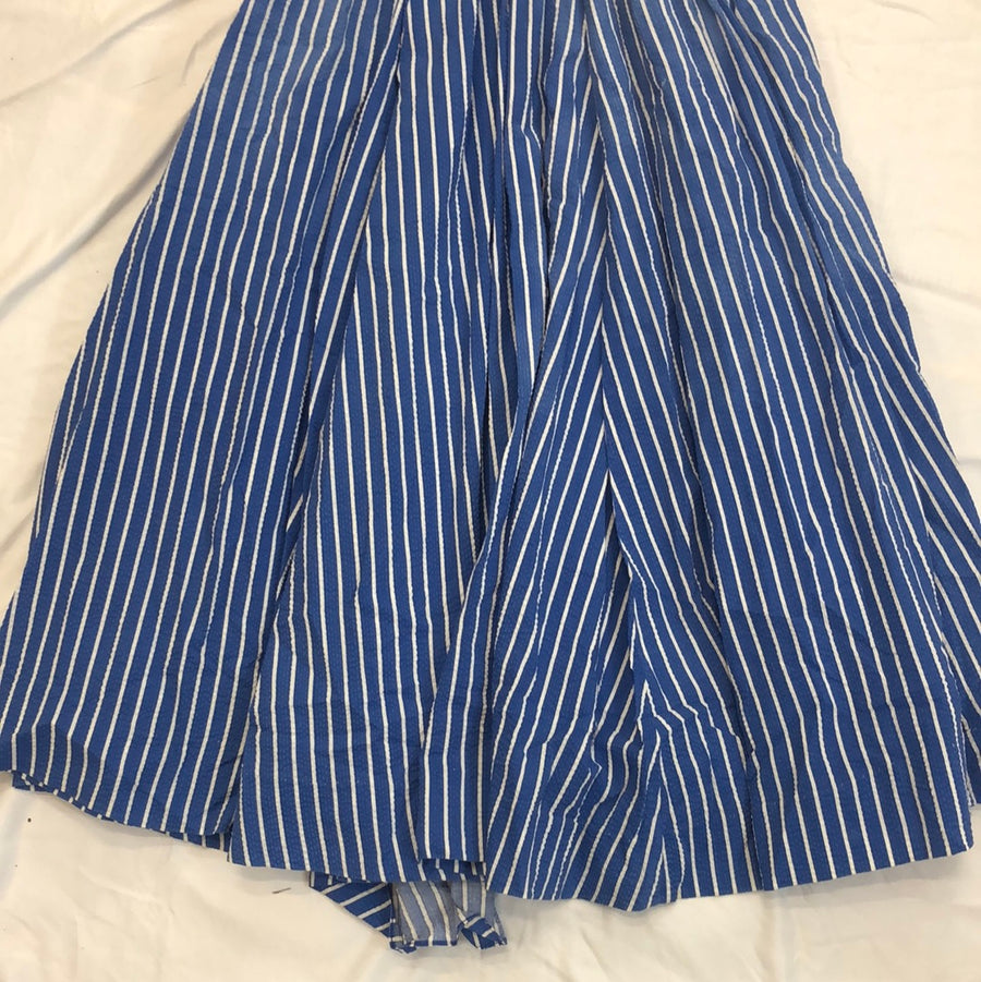 Vintage Blue Striped Dress