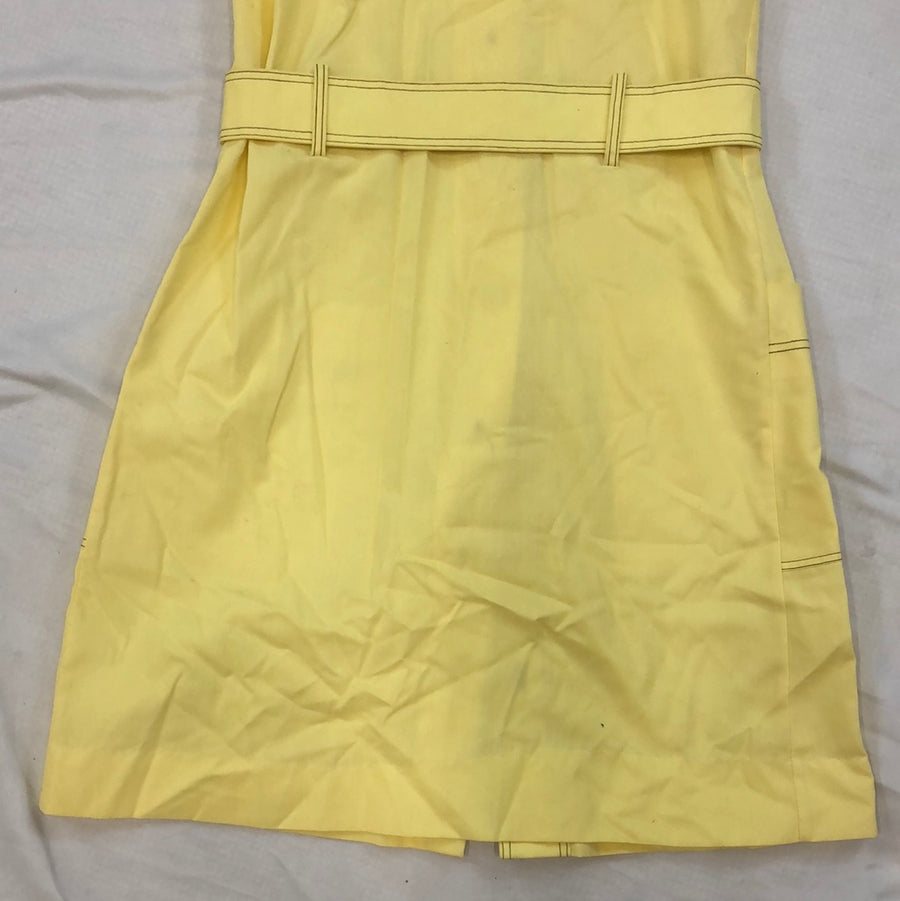 Vintage Yellow 1960s Button Up Dress