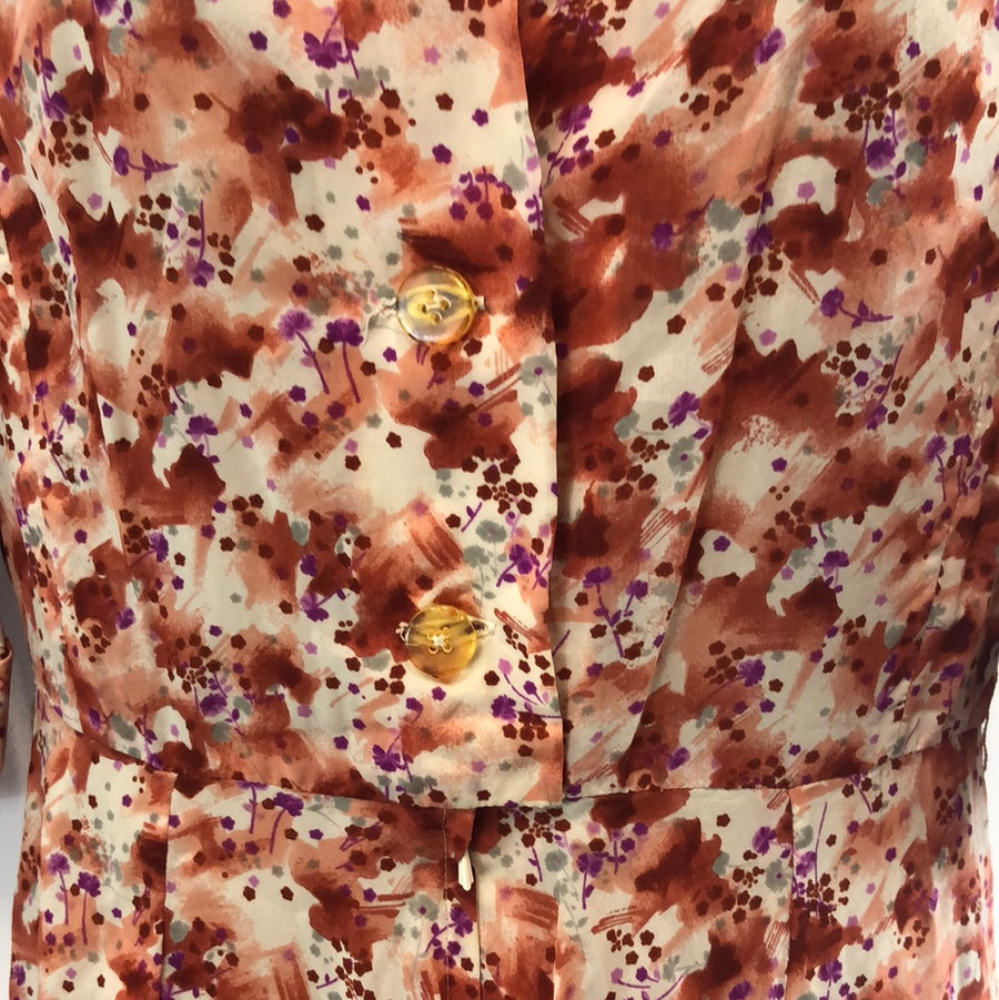 Vintage Red/purple floral dress