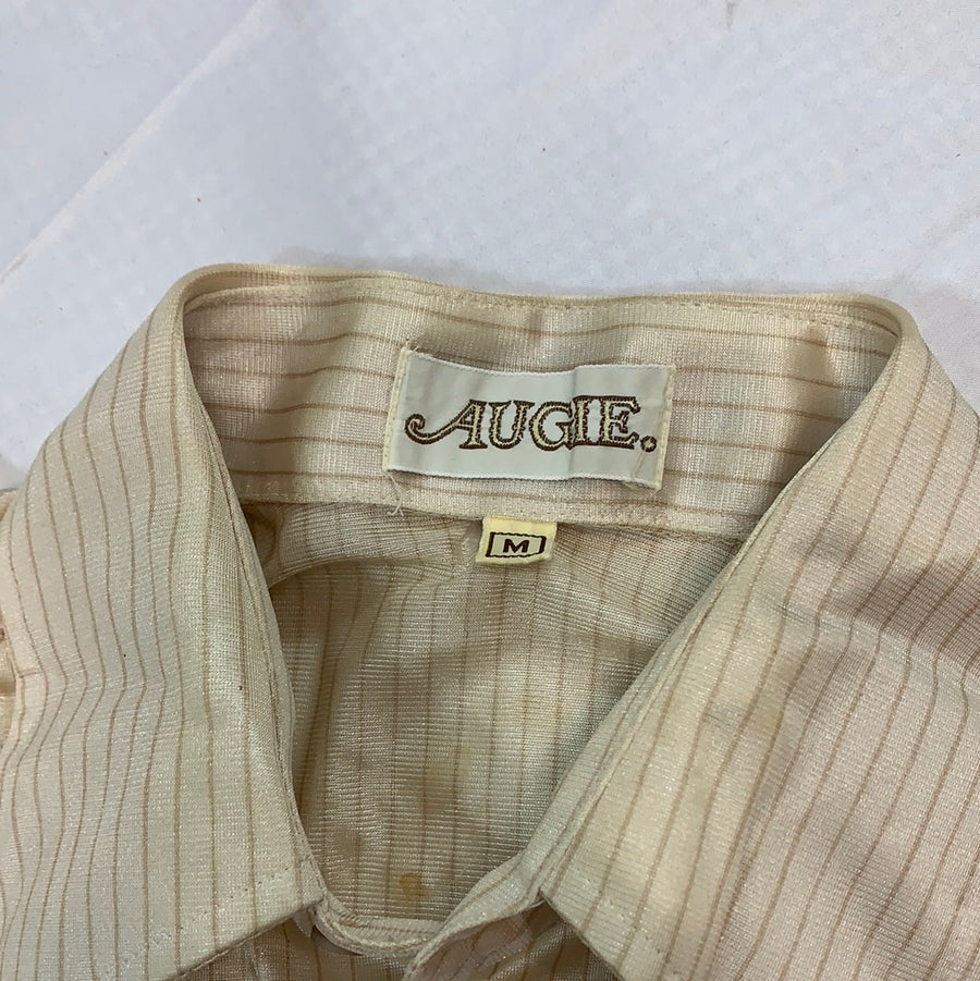 Vintage Augie silk long sleeve button up top