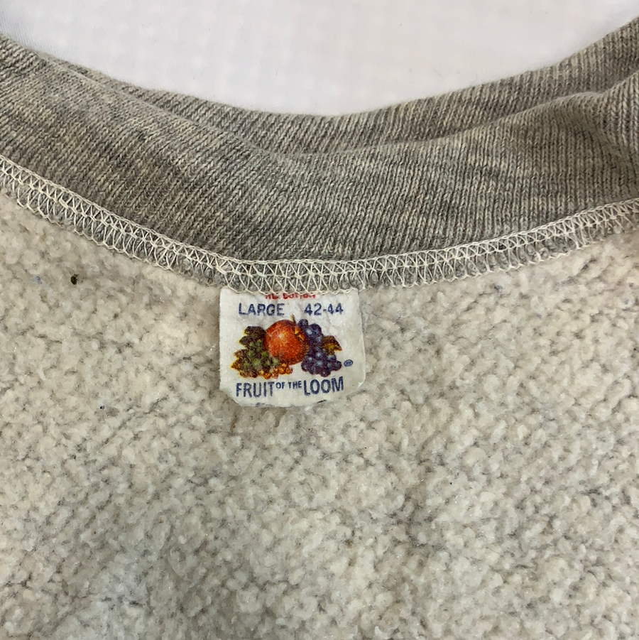 Vintage Grey Fruit Of The Loom Crewneck Sweater