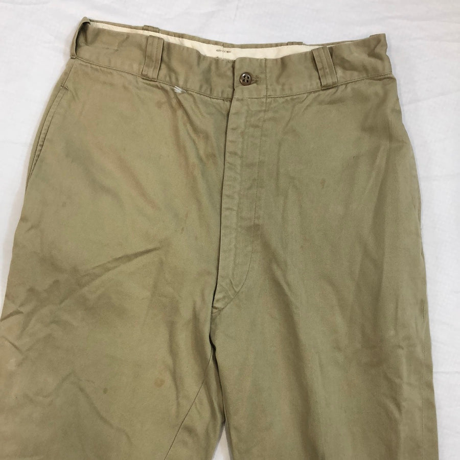 Vintage Beige Military Pants