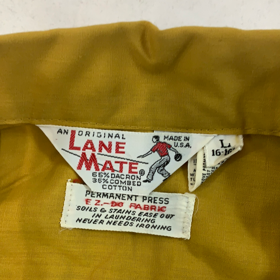Vintage Lane Mate Mustard bowling shirt
