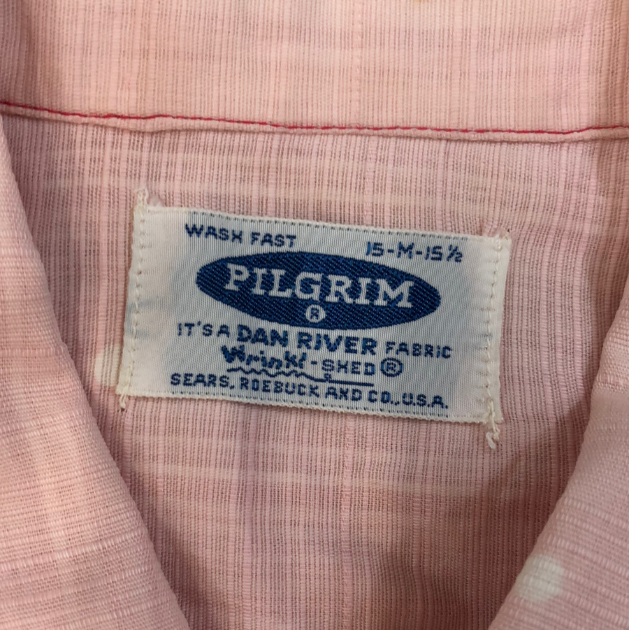 Vintage Pilgrim Men’s Pink Short Sleeve Button Up