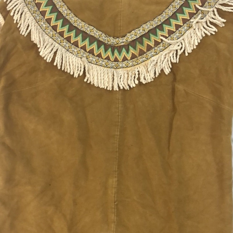 Vintage Tan Fringe Dress