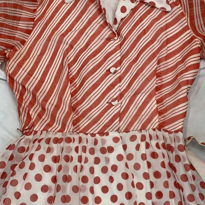 Vintage Red Polka Dot Dress