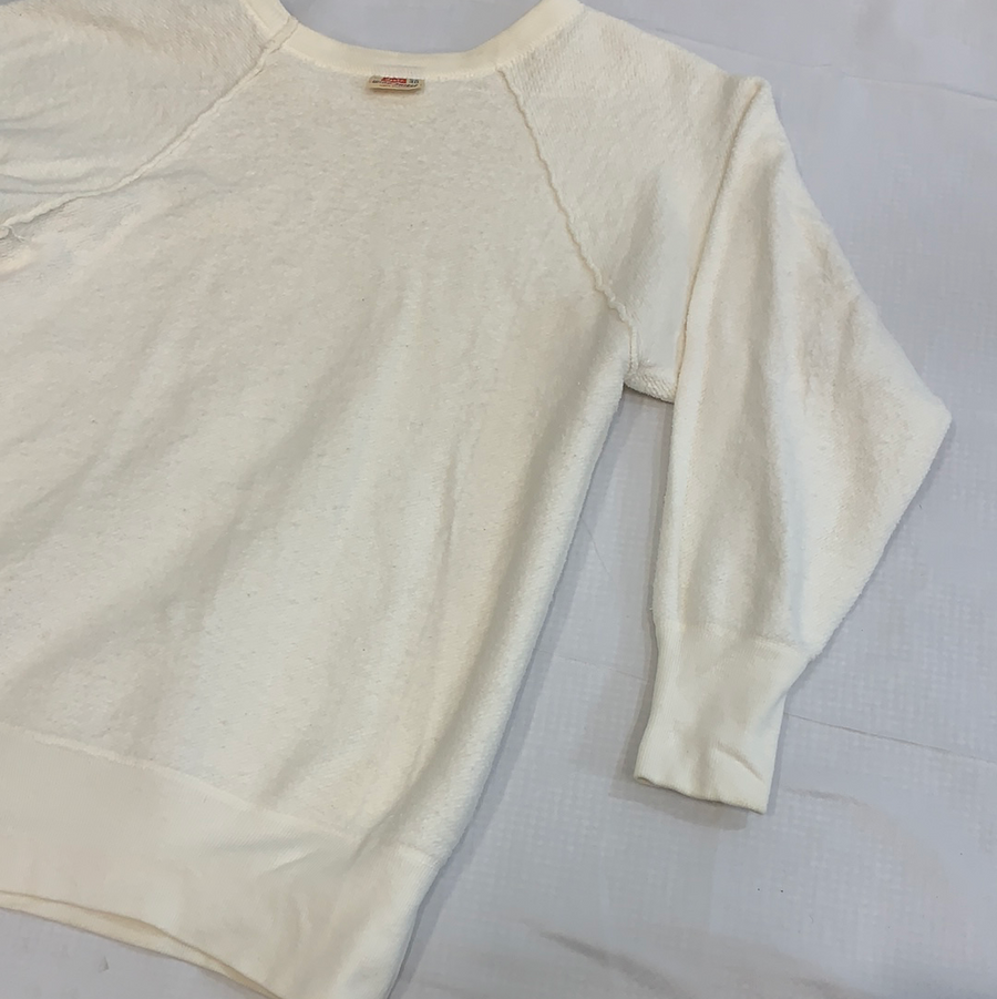 Vintage 50-60s Hanes Cream Wind Shield Crewneck Sweater