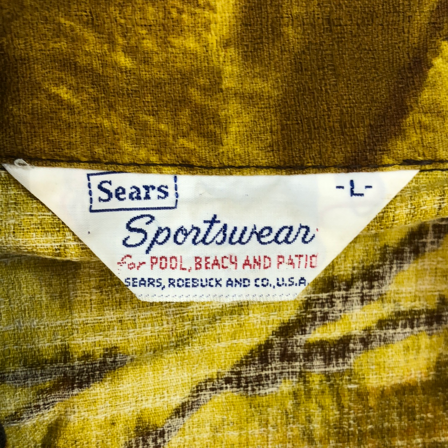 Vintage Sears Sportswear Men’s Hawaiian Button Up