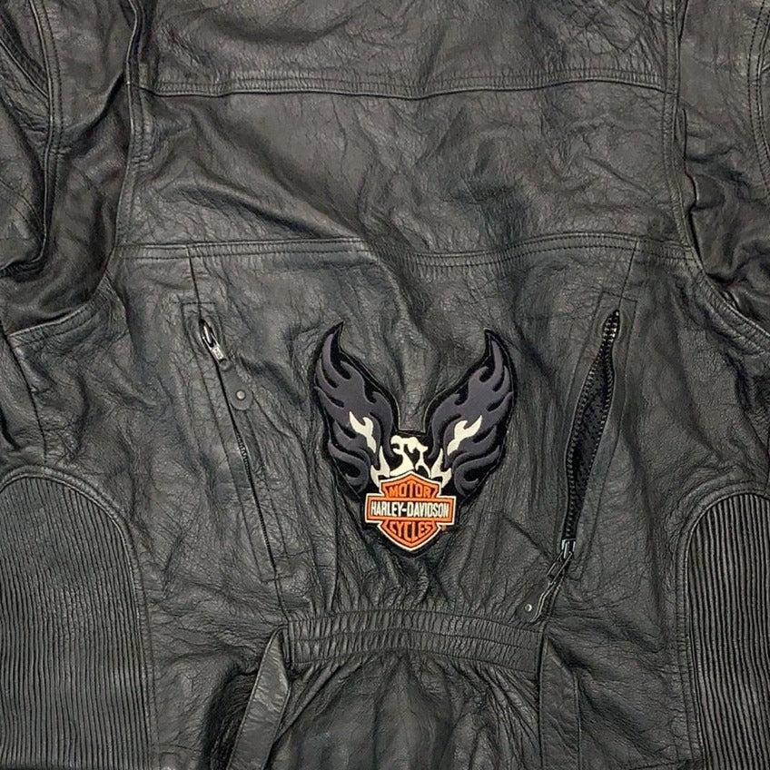 Vintage Harley Davidson motorcycle leather jacket