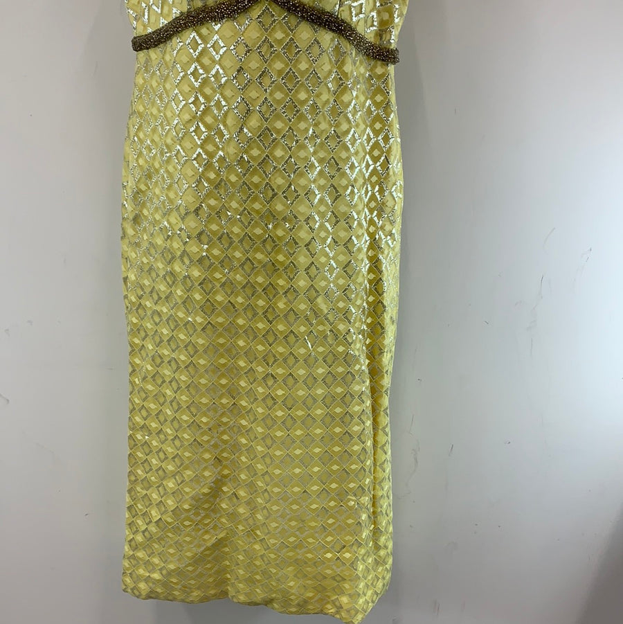 Vintage yellow/silver dress