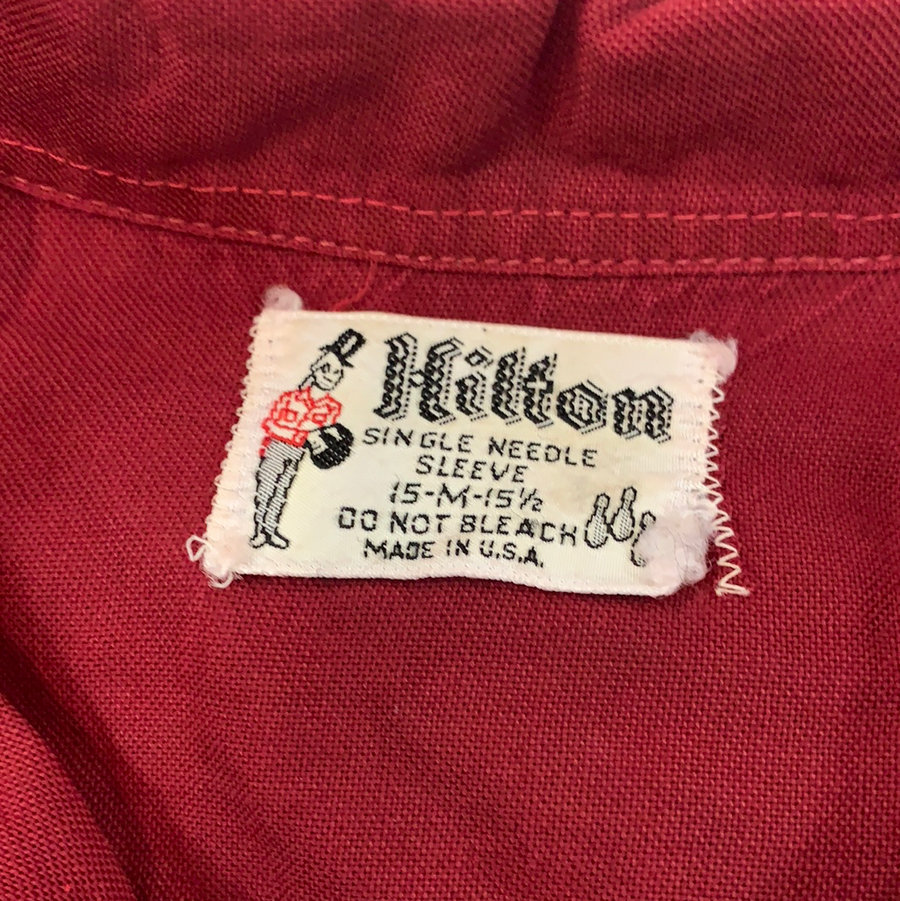 Vintage Hilton Red Bowling Shirt