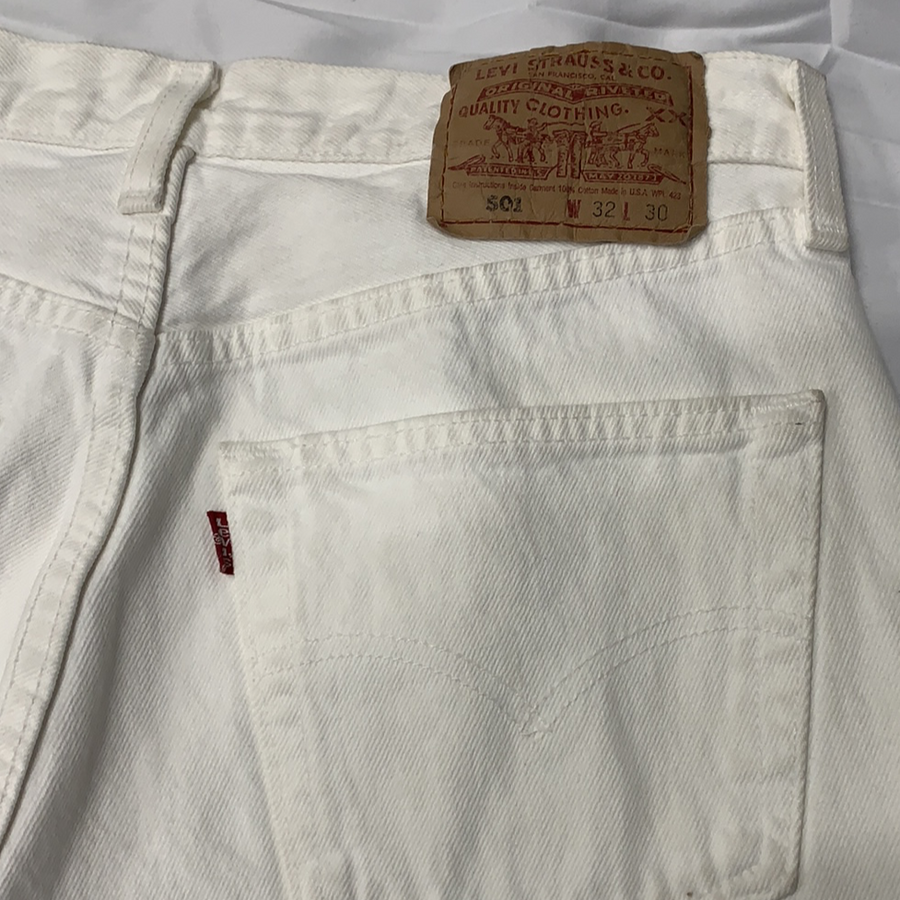 Levi s Vintage 501 White Denim Jeans W32