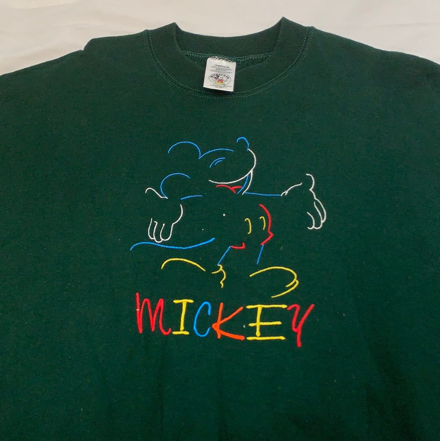 Vintage Mickey Mouse Green crewneck sweater