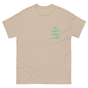 "Say Less, Thrift More" Men's heavyweight tee