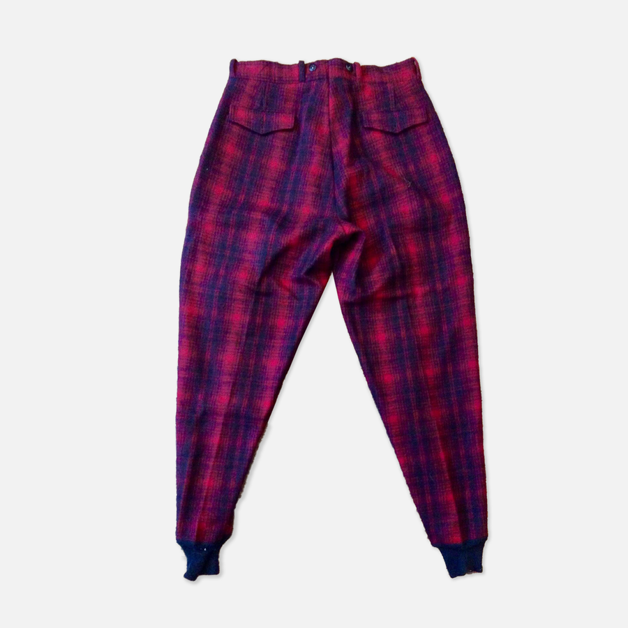 Red Woolrich Plaid Pants - The Era NYC