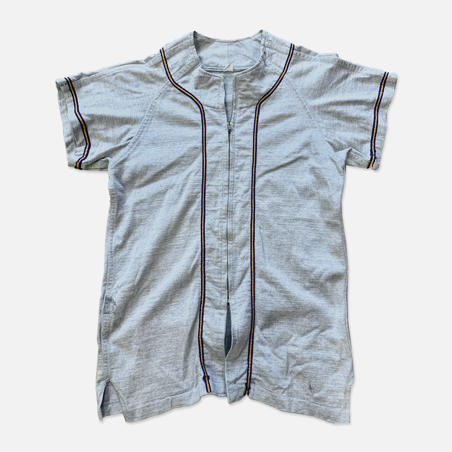 Vintage Jersey Zip Up Shirt 1960s - The Era NYC