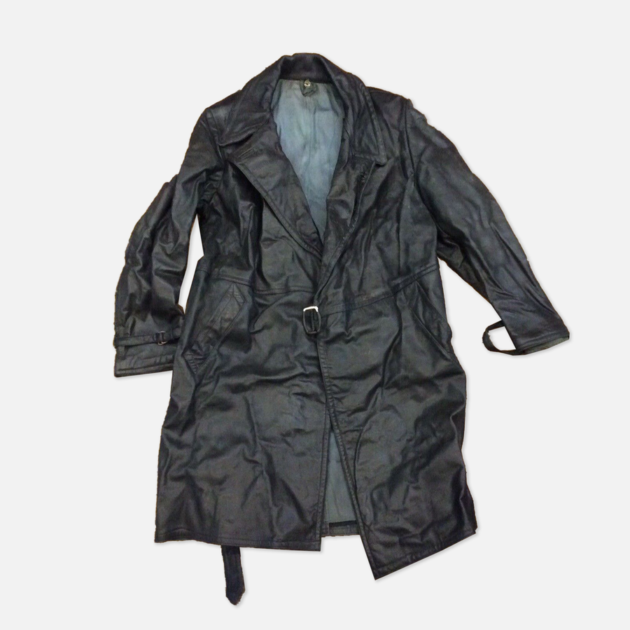 German Leather Coat 1950s - The Era NYC