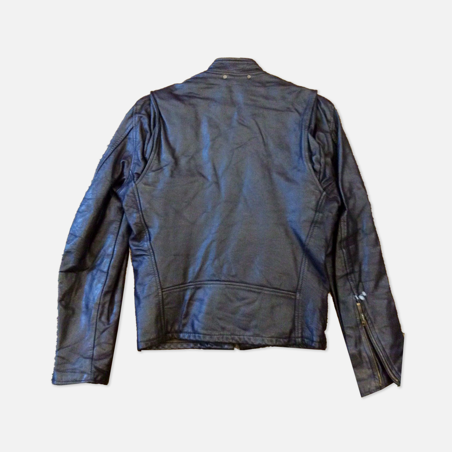 Fidelity Black Leather Jacket 1970s - The Era NYC